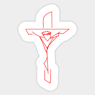 Jesus Christ Cross Sticker